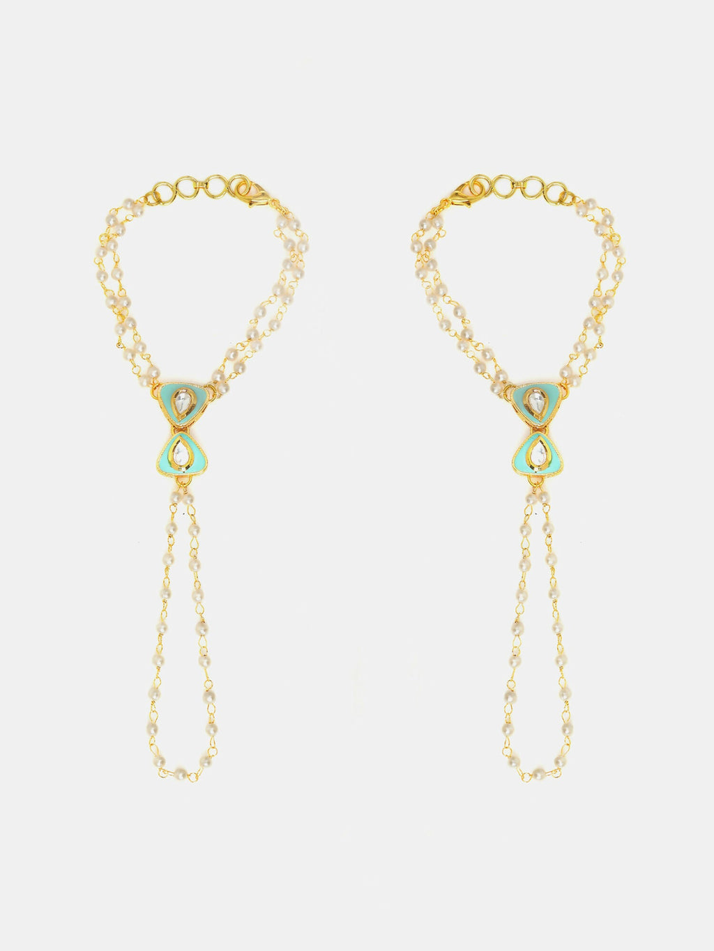 Ruby Raang Saanjh Pearl Hand Jewelry - Distacart