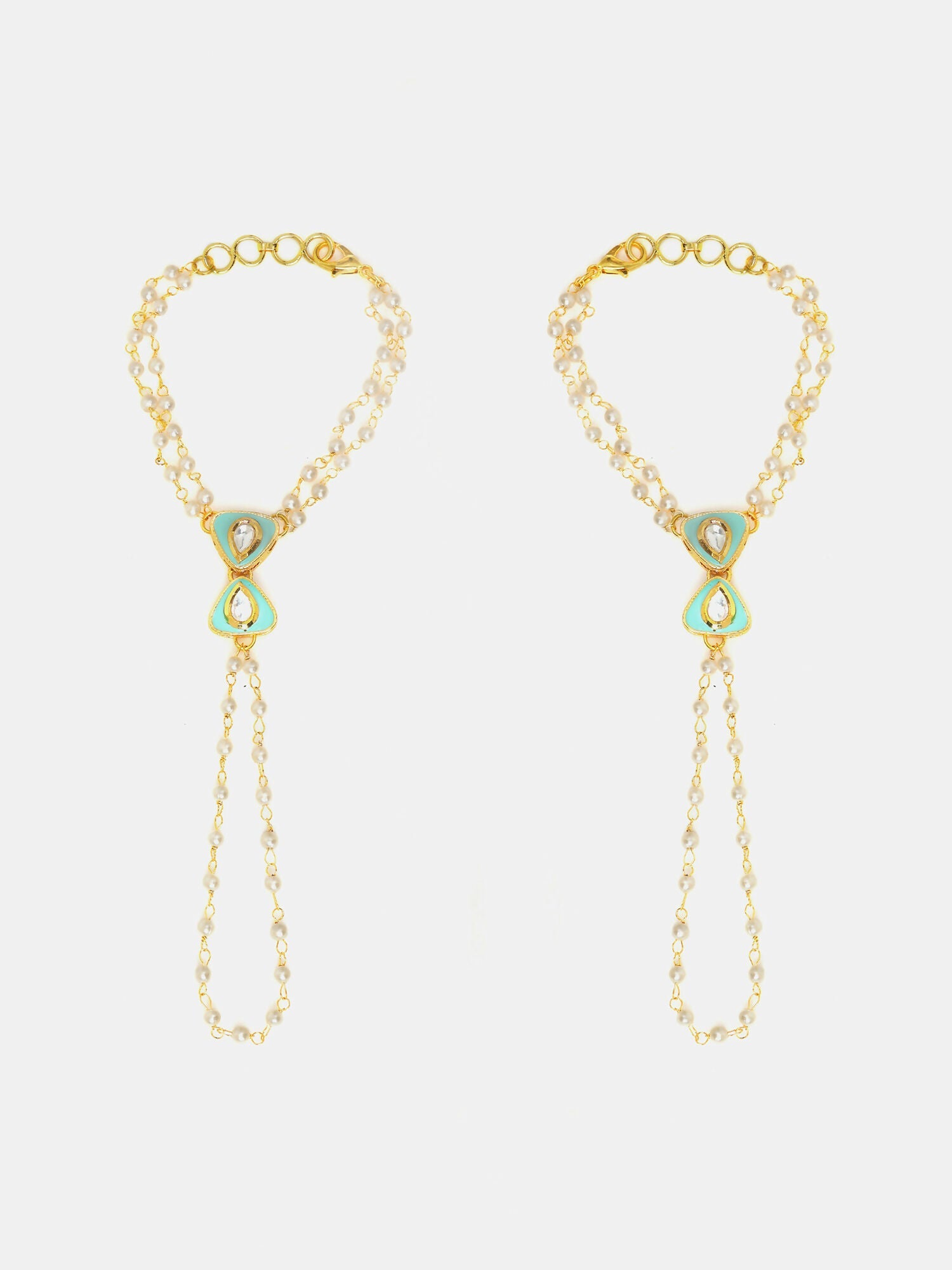 Ruby Raang Saanjh Pearl Hand Jewelry - Distacart