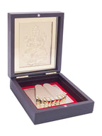 Golden Peacock 24-Ct Gold-Toned Gold Foil Ganesh Pooja Box
