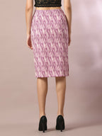 Myshka Women's Multi Printed Knee Length Party Embellished Skirts