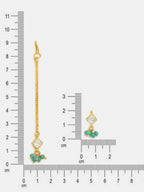 Ruby Raang Gold-White Set Of Earrings And Maang Tikka - Distacart