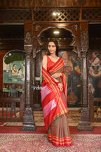 Very Much Indian Handloom Cotton Viscose Ilkal Saree Dual Tone Red Green - Distacart