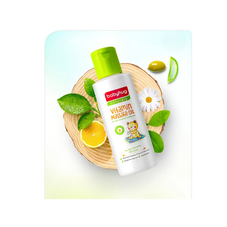 Babyhug Naturals Vitamin Massage Oil Mineral Oil Free