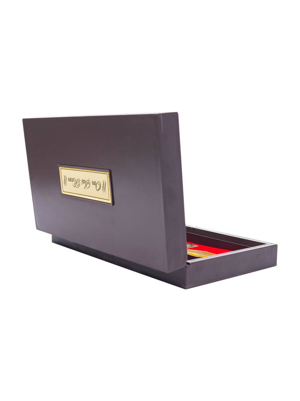 Golden Peacock Brown & Blue 24 CT Gold Foil Wooden Sri Sai Baba Pooja Box