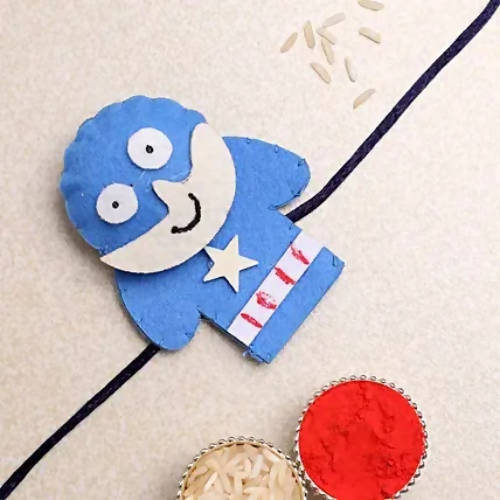 Captain America Cute Kids Rakhi & Soan Papdi online