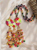 Ruby Raang Golden Work Parandi - Distacart