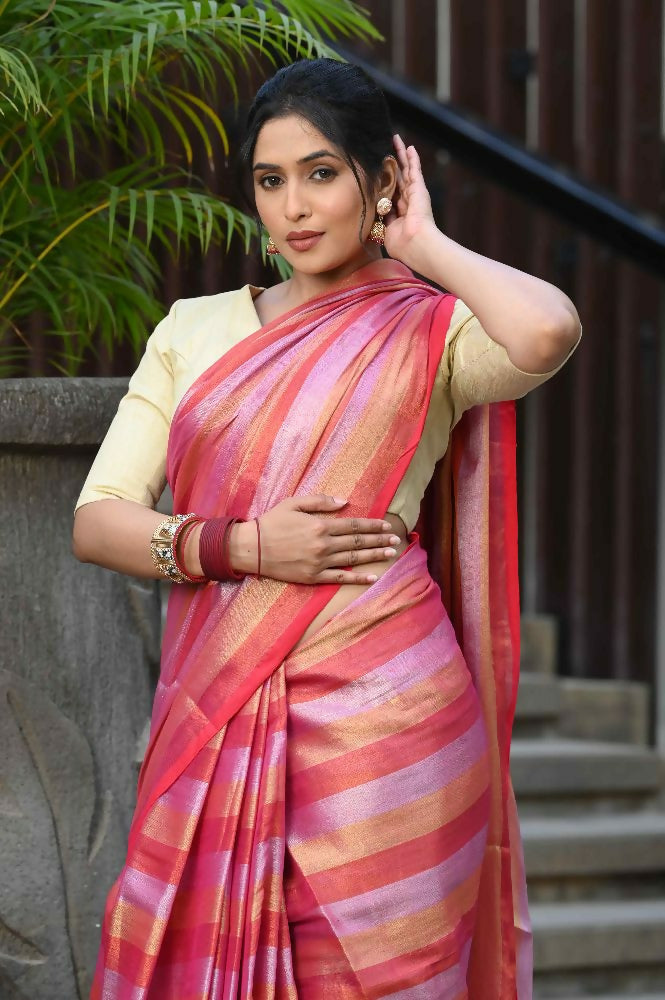 Beatitude Multicolor Tissue Silk Saree