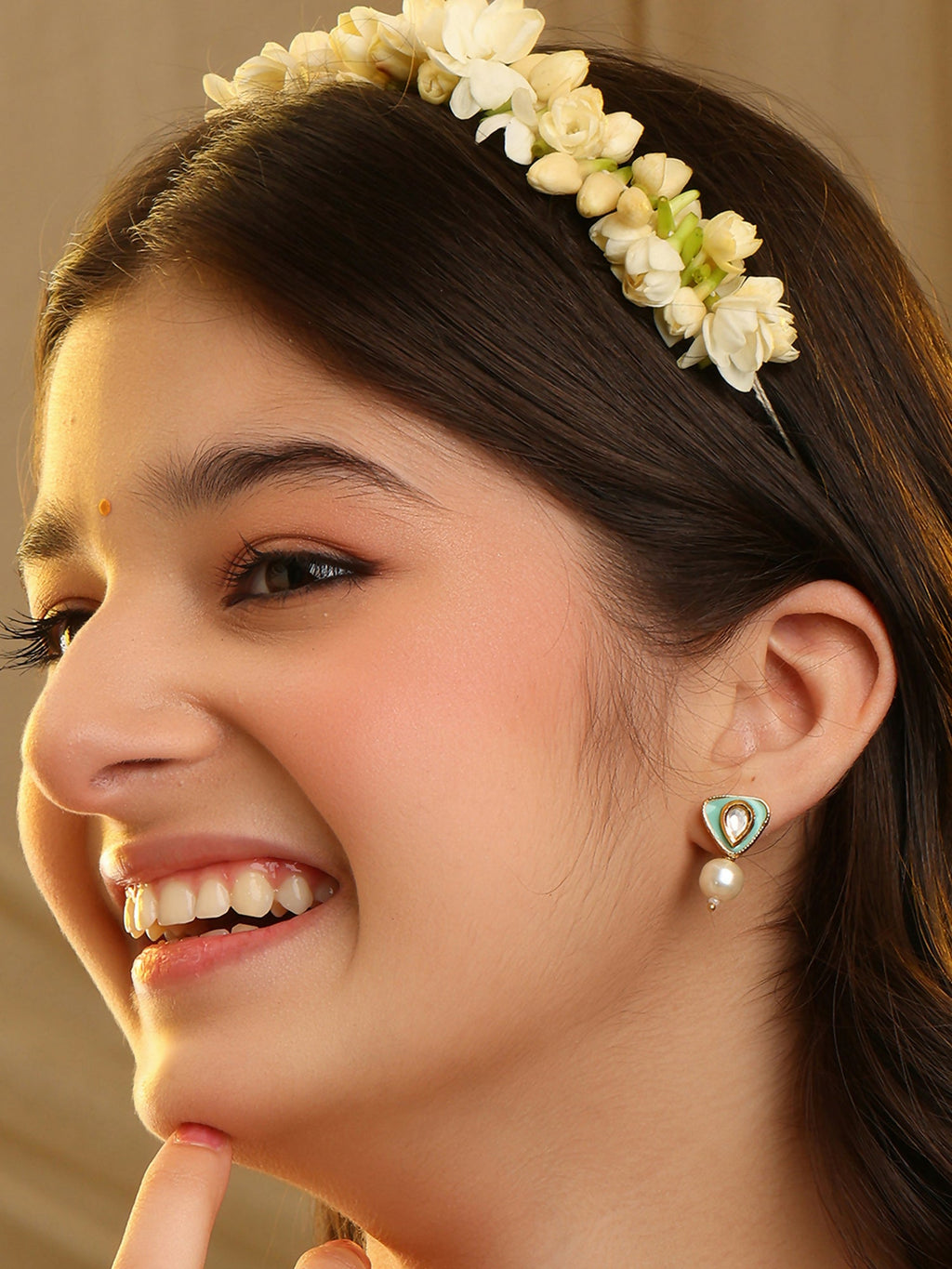Ruby Raang Ruhani Green Pearl Earrings - Distacart