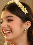 Ruby Raang Ruhani Green Pearl Earrings - Distacart