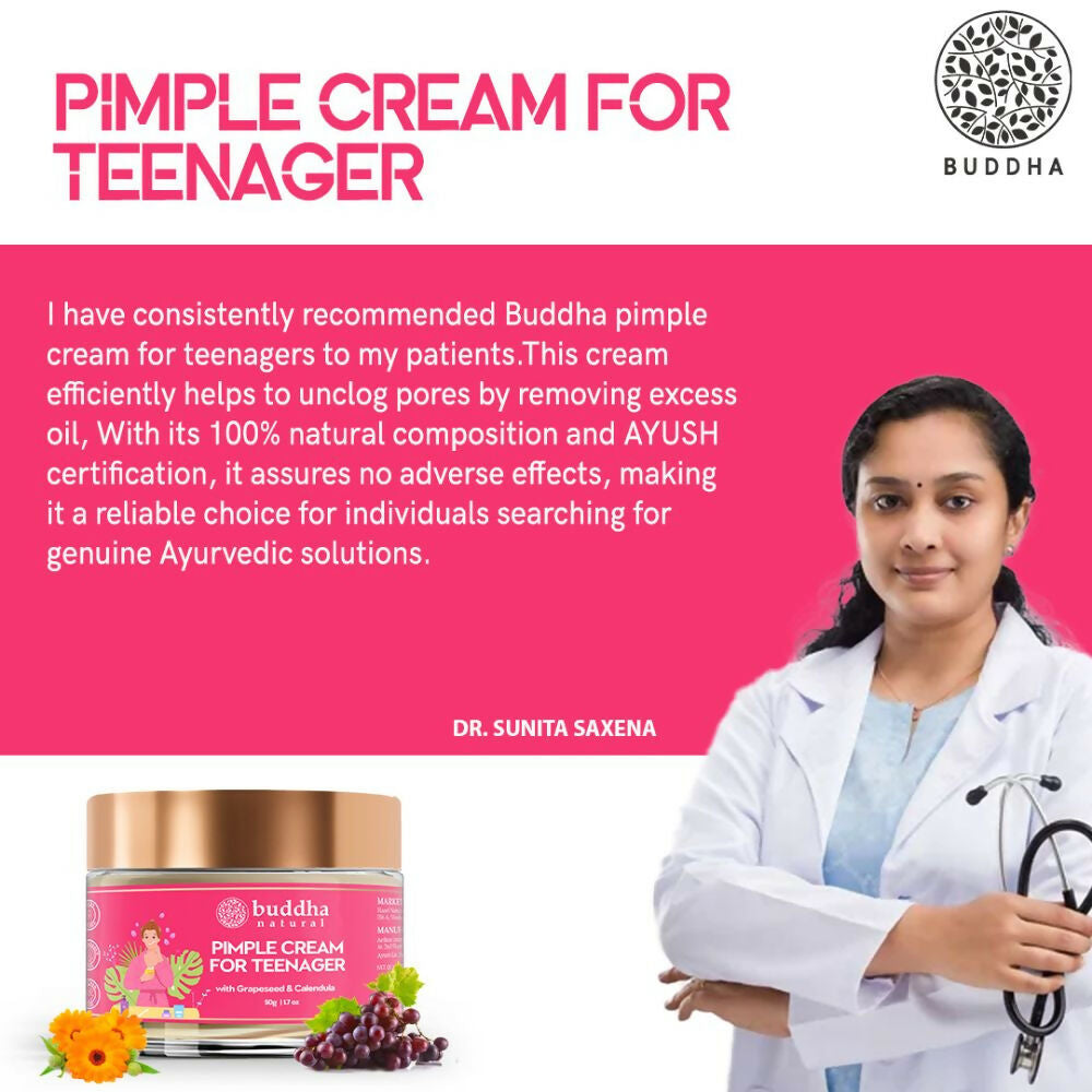 Buddha Natural Pimple Cream for Teenager (11 to 19 Years) - Distacart