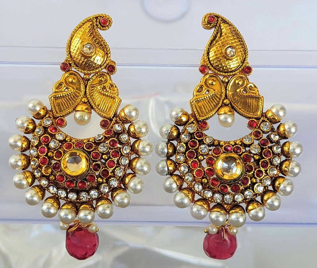 Pink Kemp Mango Designer Earrings - Distacart