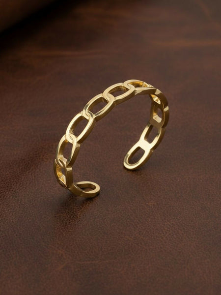 NVR Men's Gold Plated Cuff Bracelet