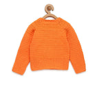 Chutput Kids Castle Design Solid Pullover Sweater - Orange