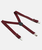 Manet Boys Solid Suspenders - Maroon