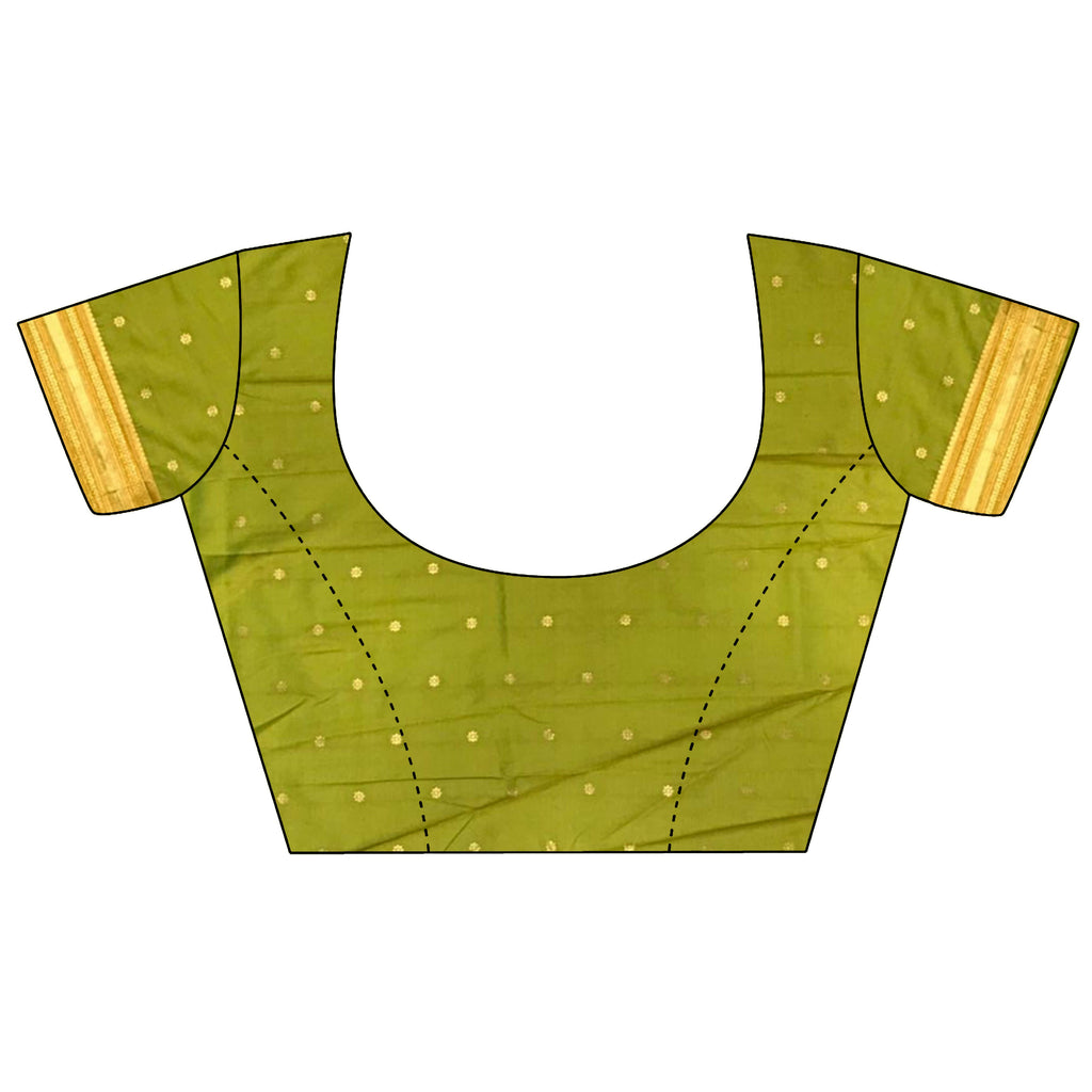 Joban Fashion Light Green Banarasi Soft Silk Woven Saree - Distacart