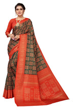 Vamika Red Printed Art Silk Saree