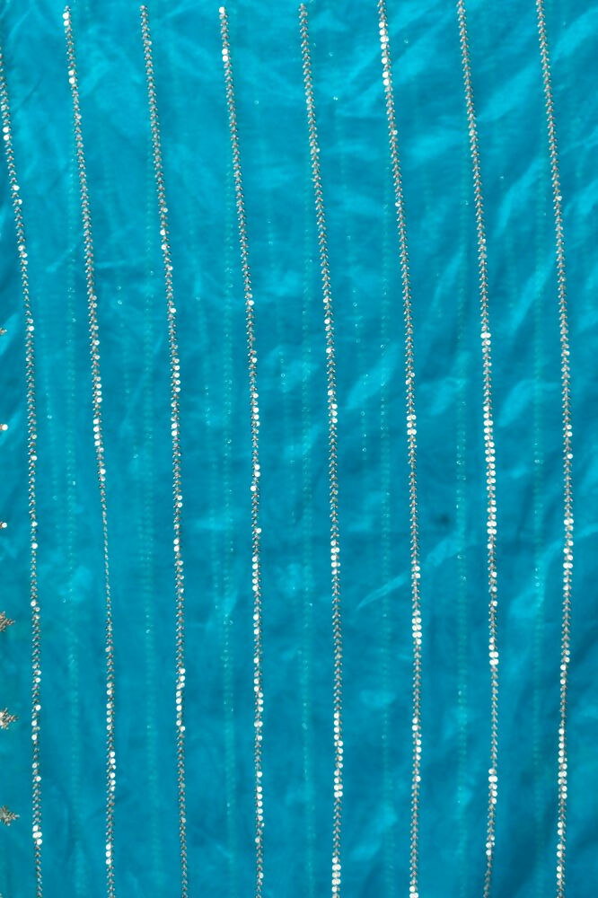 Joban Fashion Turquoise Blue Net Party Wear Sarees - Distacart