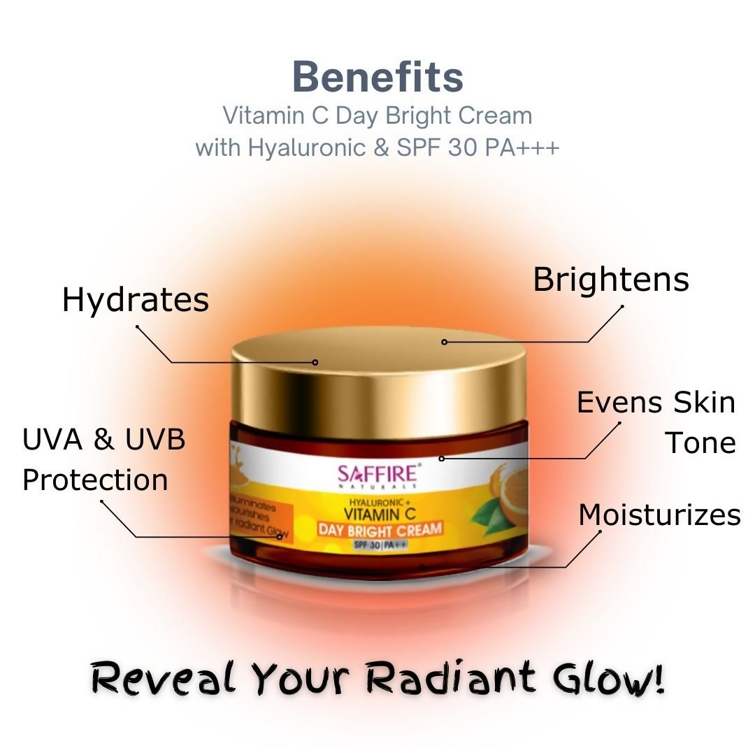 Saffire Naturals Hyaluronic + Vitamin C Day Bright Cream