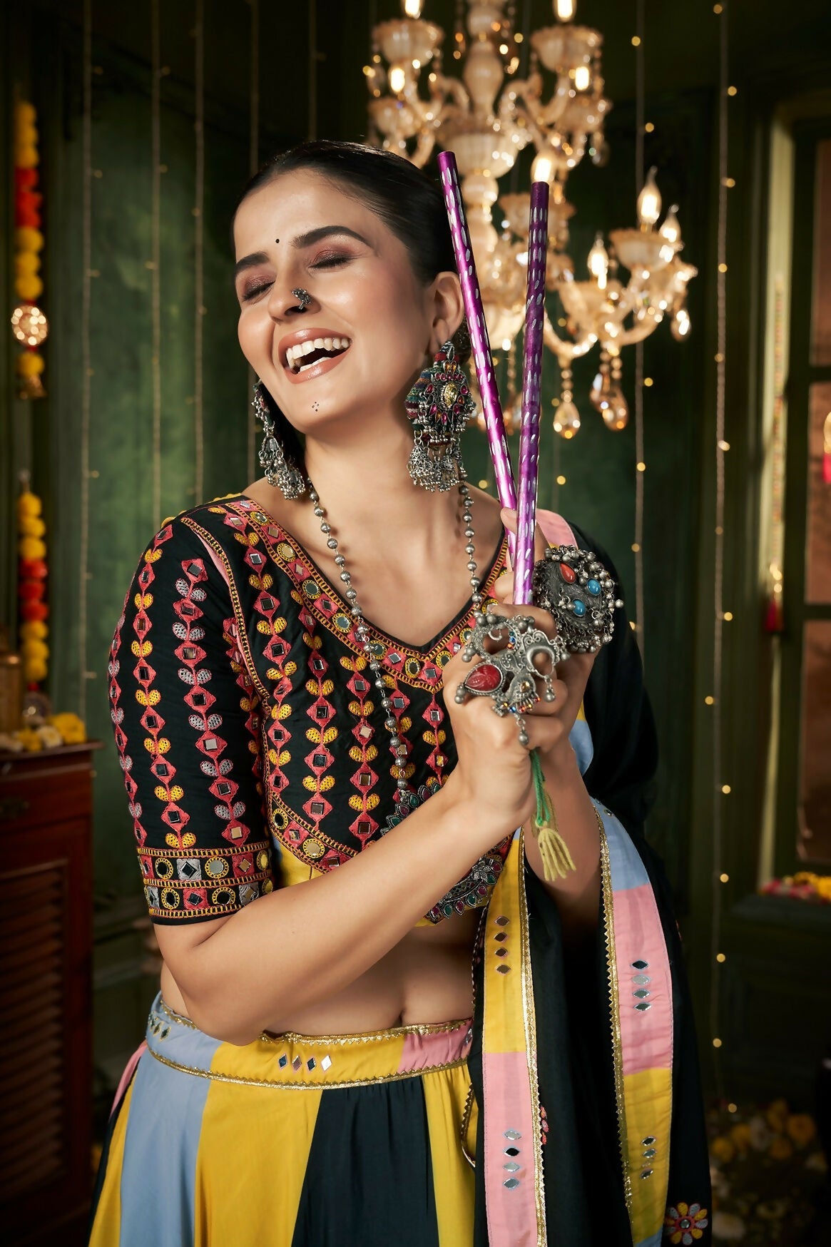 AI Fashion Multi Color Maslin Cotton Designer Navratri Lehenga Choli Collection