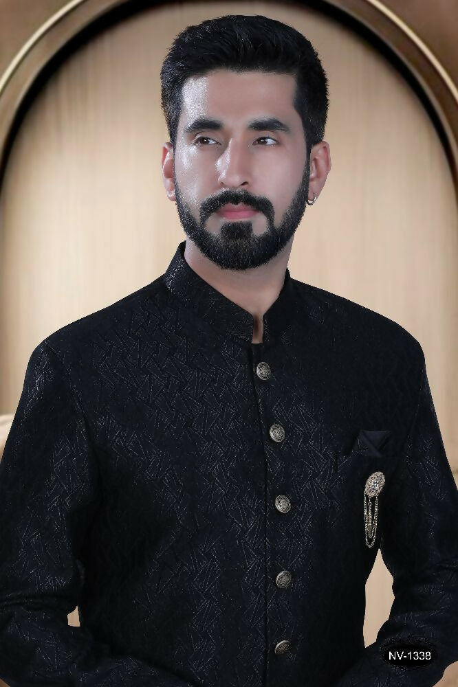 Joban Fashion Men's Black TR Kurta with Pyjama