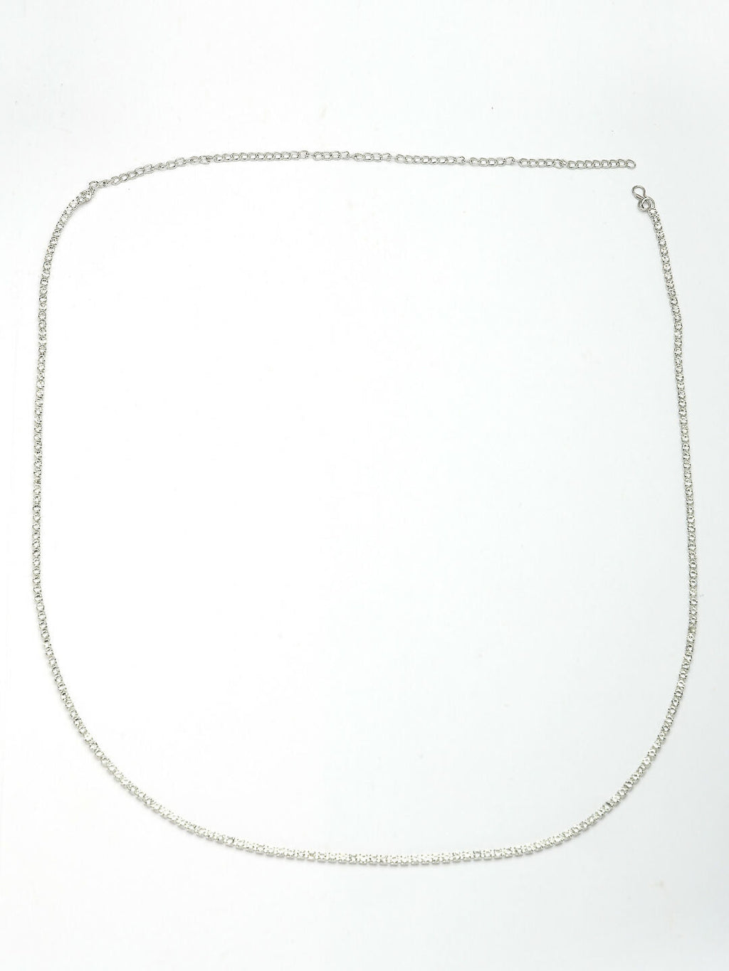 NVR Women's Silver-Plated AD-Studded Kamarbandh Waist Chain