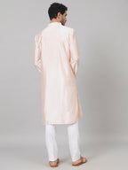 Leafy Silk Kurta With Patch Embellishment by Hilo Design