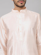Leafy Silk Kurta With Patch Embellishment by Hilo Design