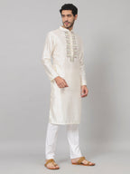 Rein Multicolor Embroidered Silk Kurta by Hilo Design