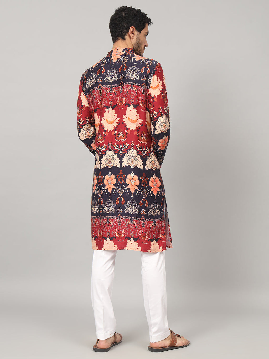 Blossom Print Cotton Kurta by Hilo Design