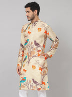 Serenity Bird Themed Print Cotton Kurta by Hilo Design