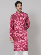 Abstract Marble Print Cotton Kurta by Hilo Design