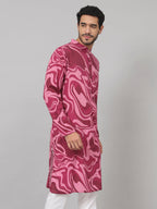 Abstract Marble Print Cotton Kurta by Hilo Design