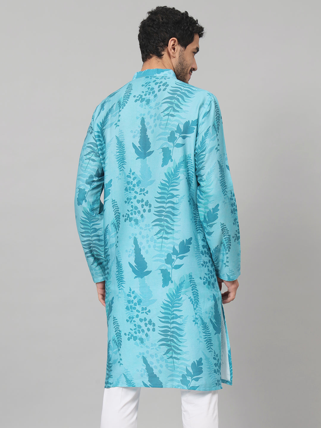 Breezy Leaves Print Cotton Kurta by Hilo Design