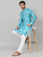 Breezy Leaves Print Cotton Kurta by Hilo Design