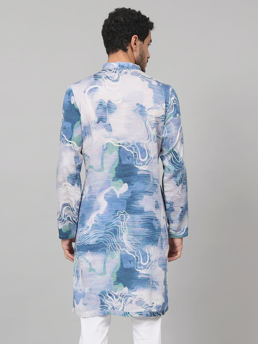 Marble Print Cotton Kurta by Hilo Design