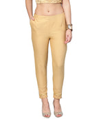 Juniper Women Gold Cotton Flex Solid Slim Fit Pant/Slim Pant - Distacart