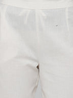 Juniper Women Offwhite Cotton Flex Solid Slim Fit Pant/Slim Pant - Distacart