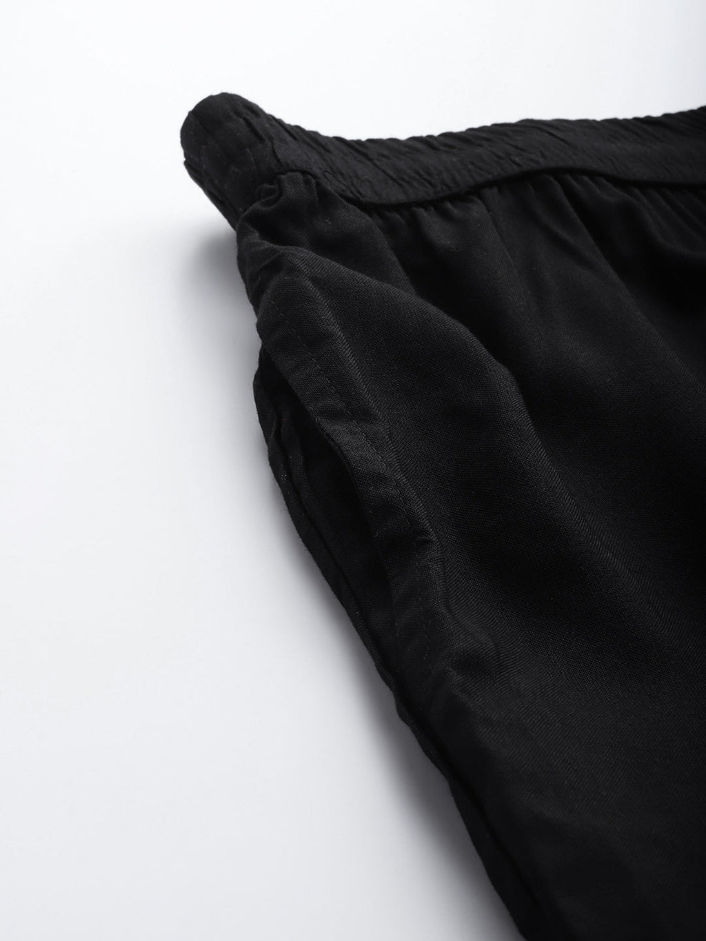 Juniper Women Black Rayon Solid Wide Leg Palazzo - Distacart