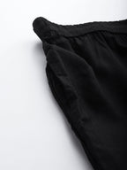 Juniper Women Black Rayon Solid Wide Leg Palazzo - Distacart