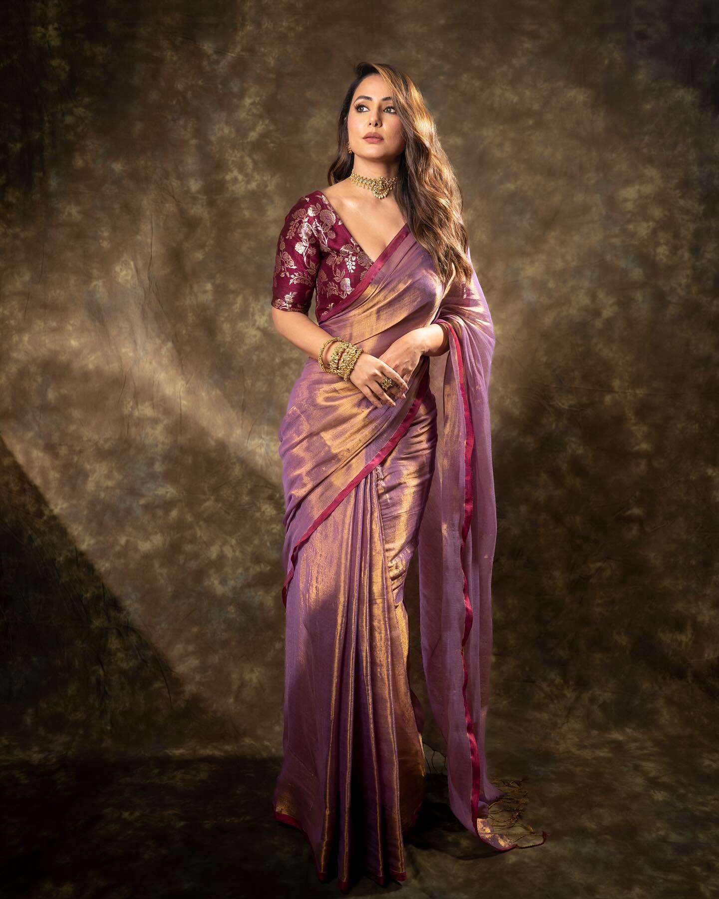 Lorenvalley Fashion Attractive Purple Fendy Silk Saree With Jacquard Weaving Blouse