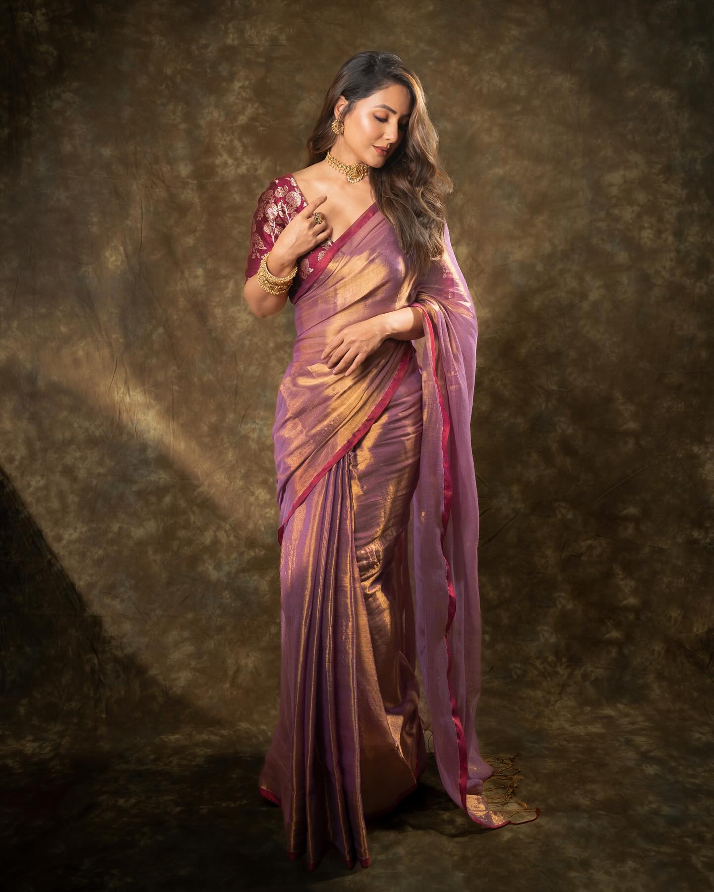 Lorenvalley Fashion Attractive Purple Fendy Silk Saree With Jacquard Weaving Blouse