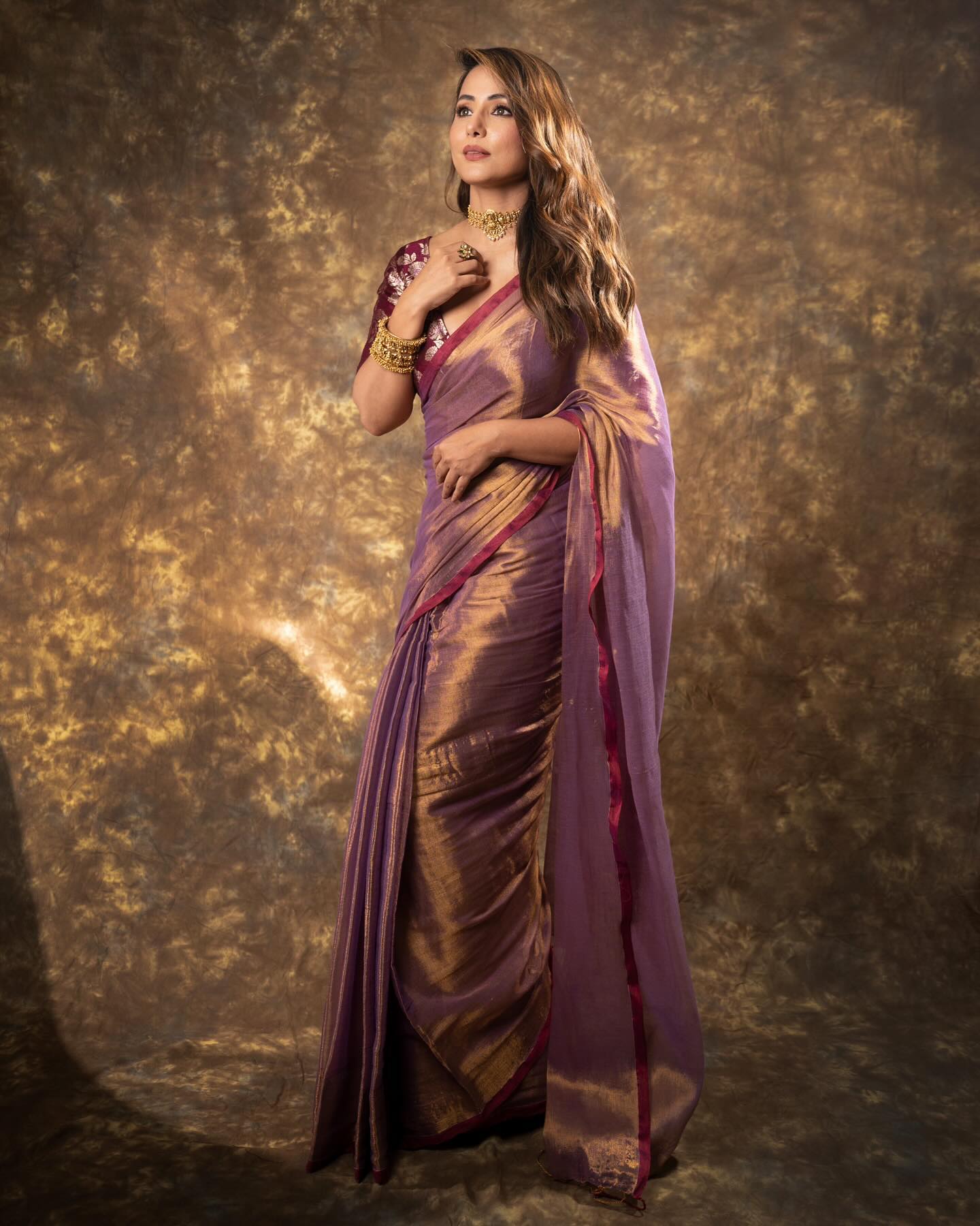Lorenvalley Fashion Attractive Purple Fendy Silk Saree With Jacquard Weaving Blouse