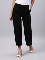 Souchii Black Liva Palazzos - Distacart