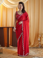 kasee Embellished Beads and Stones Pure Silk Saree