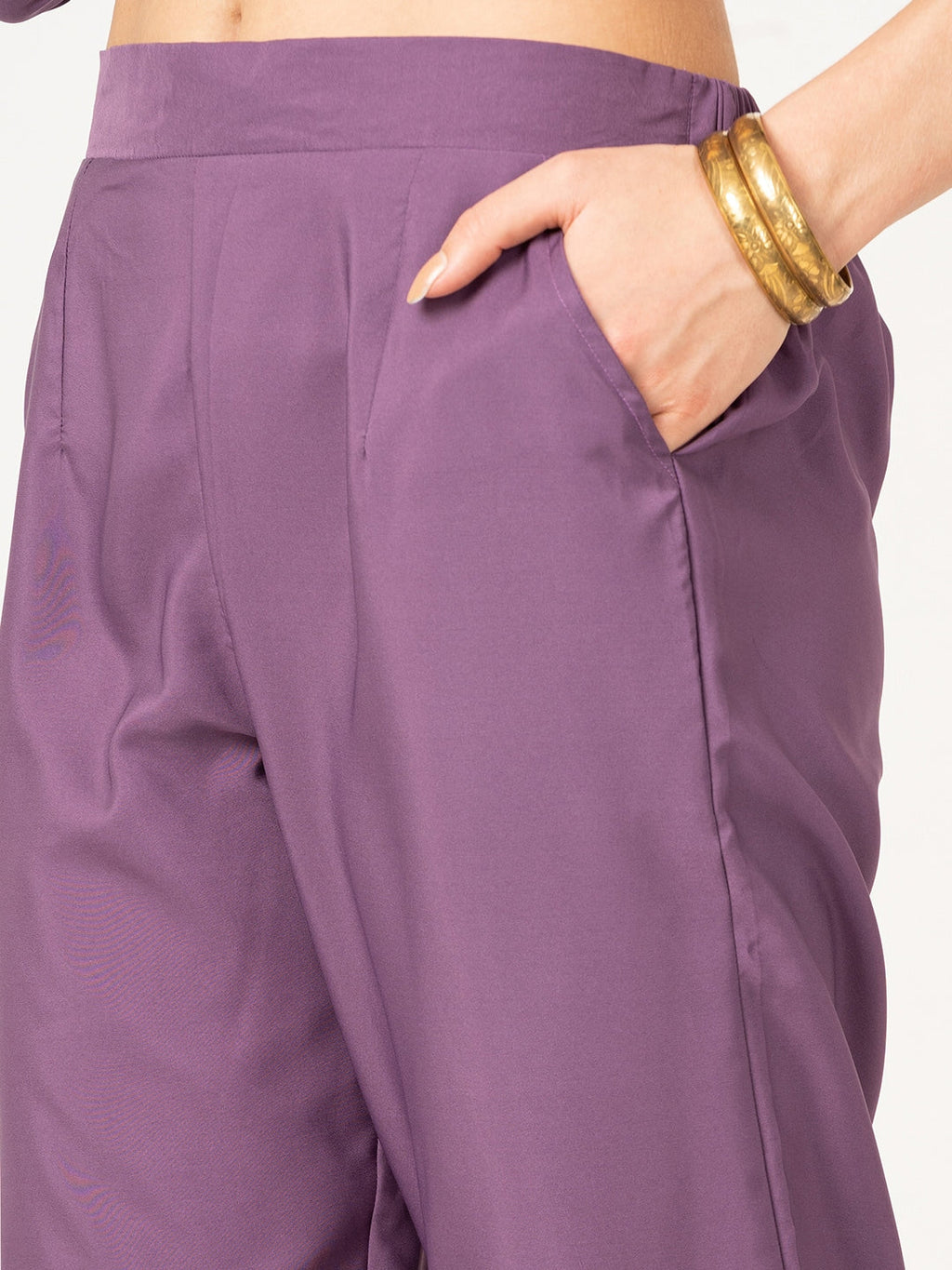 HERE&NOW Straight Kurta with Trousers & Dupatta