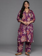 Ahalyaa Women's Traditional wear Kurta Set - Purple