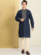 House of Pataudi Men Pure Cotton Yoke Design Jashn Kurta