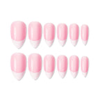 shills professional reusable press on nails french almond spn746