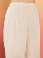 Sangria Embroidered Pure Cotton Regular Kurta & Trousers With Dupatta