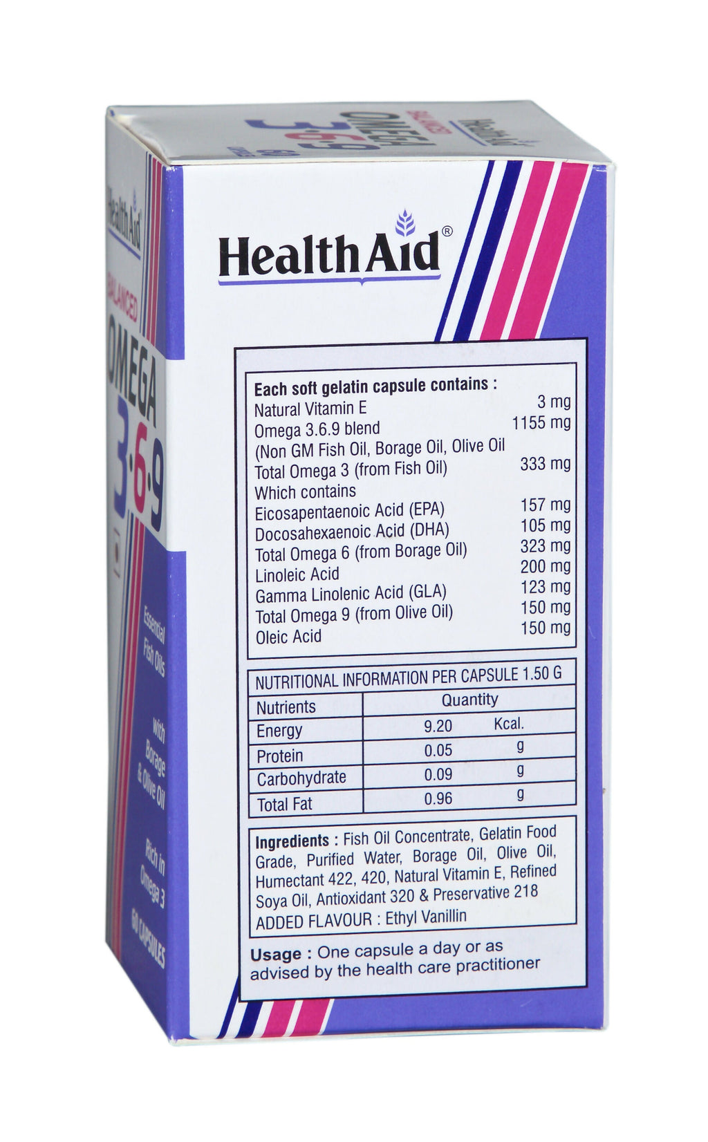 HealthAid Balanced Omega 3.6.9 Capsules - Distacart